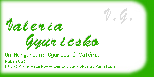 valeria gyuricsko business card